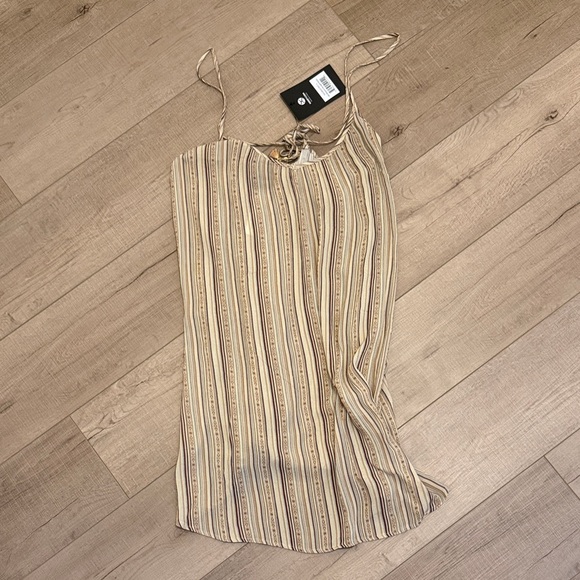 Hooey Dresses & Skirts - Hooey Beige Striped Dress